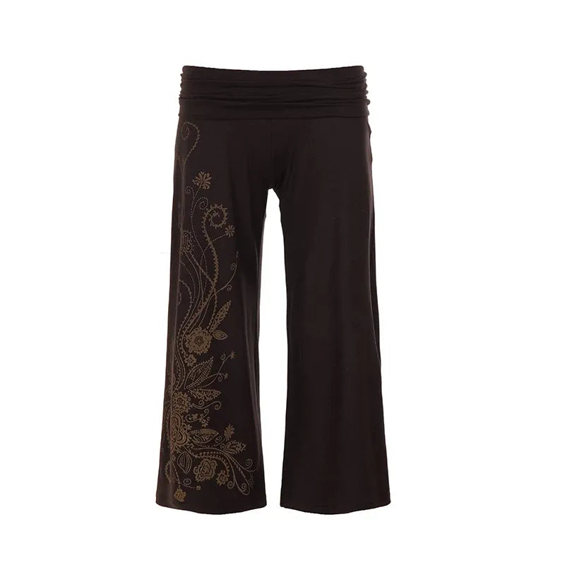 Seren Vintage Embroidered Wide-Leg Pants
