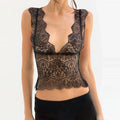Hattie Black Lace V-Neck Cami Top