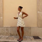 Freya Polka Dot Halter Mini Dress